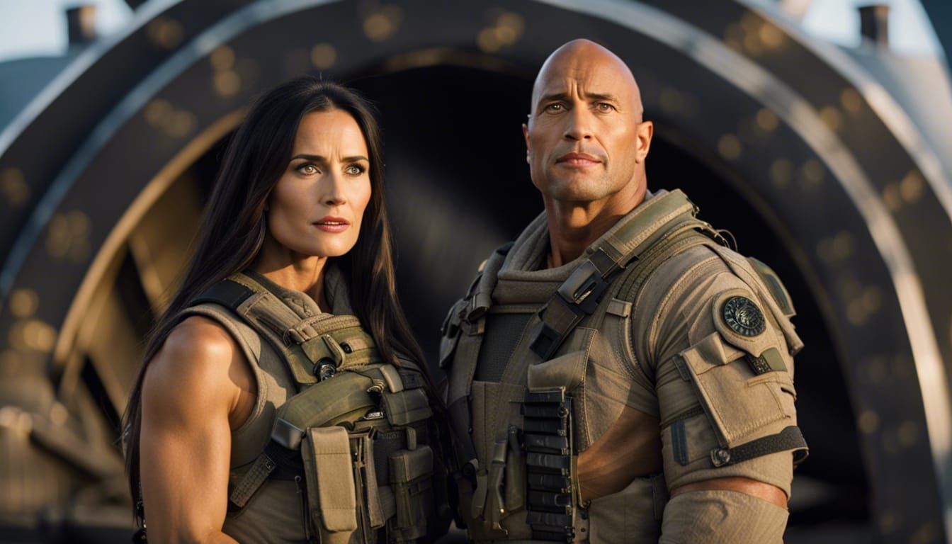 Stargate Ramp Scene with Military Officers