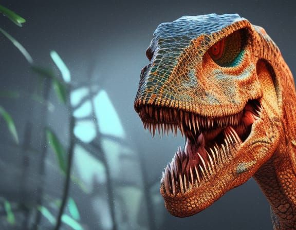 jurassic jungle head and shoulders portrait, 8k resolution concept art portrait dynamic lighting hyperdetailed intricate...