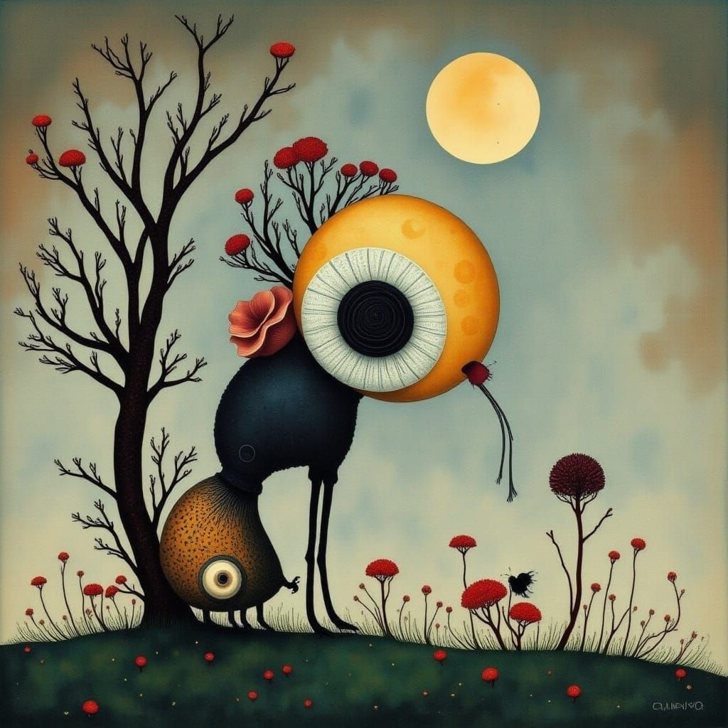 Fantasy Storytelling Image with Unique Artistic Elements