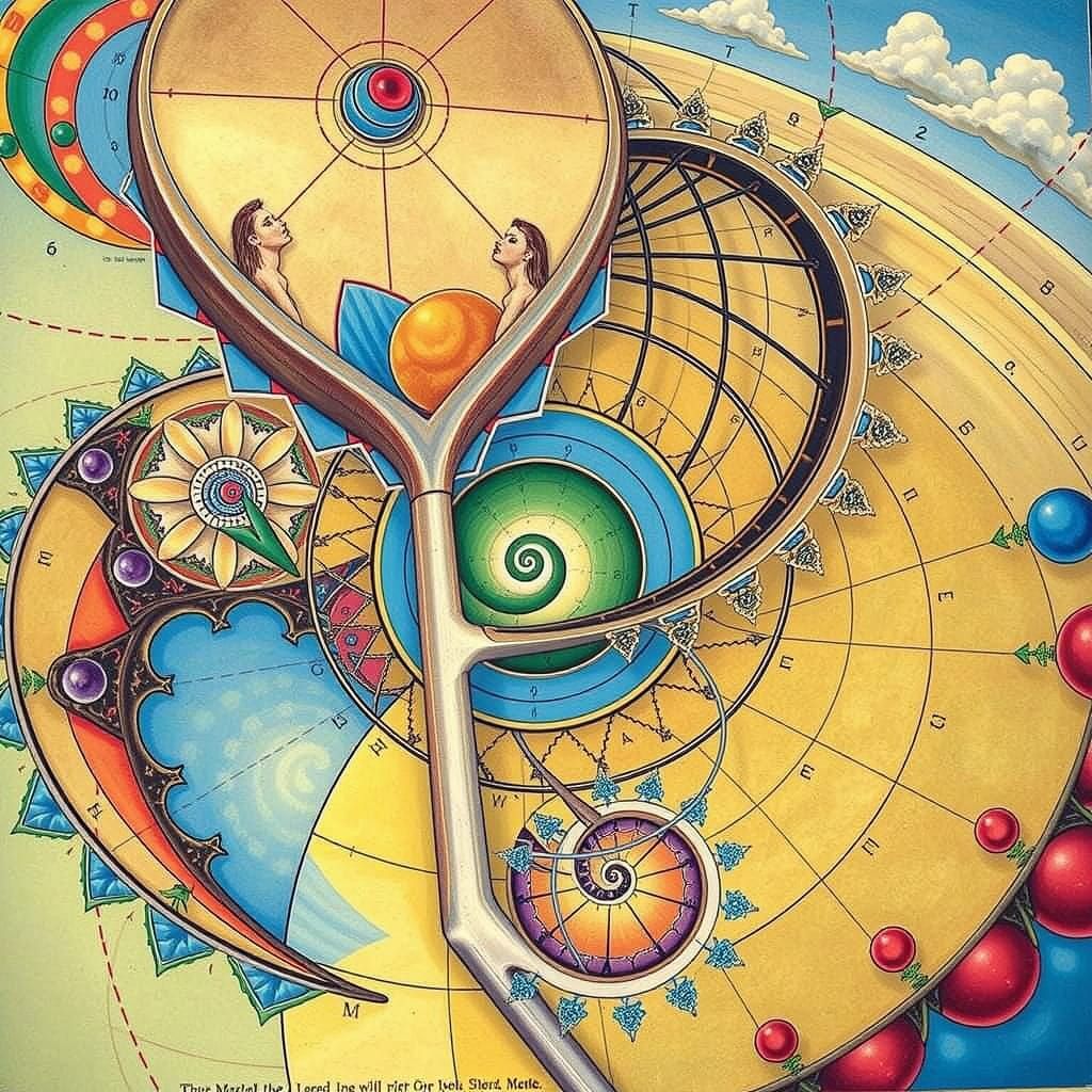 Diverse Mathematical Curves and Spirals in Abstract Art