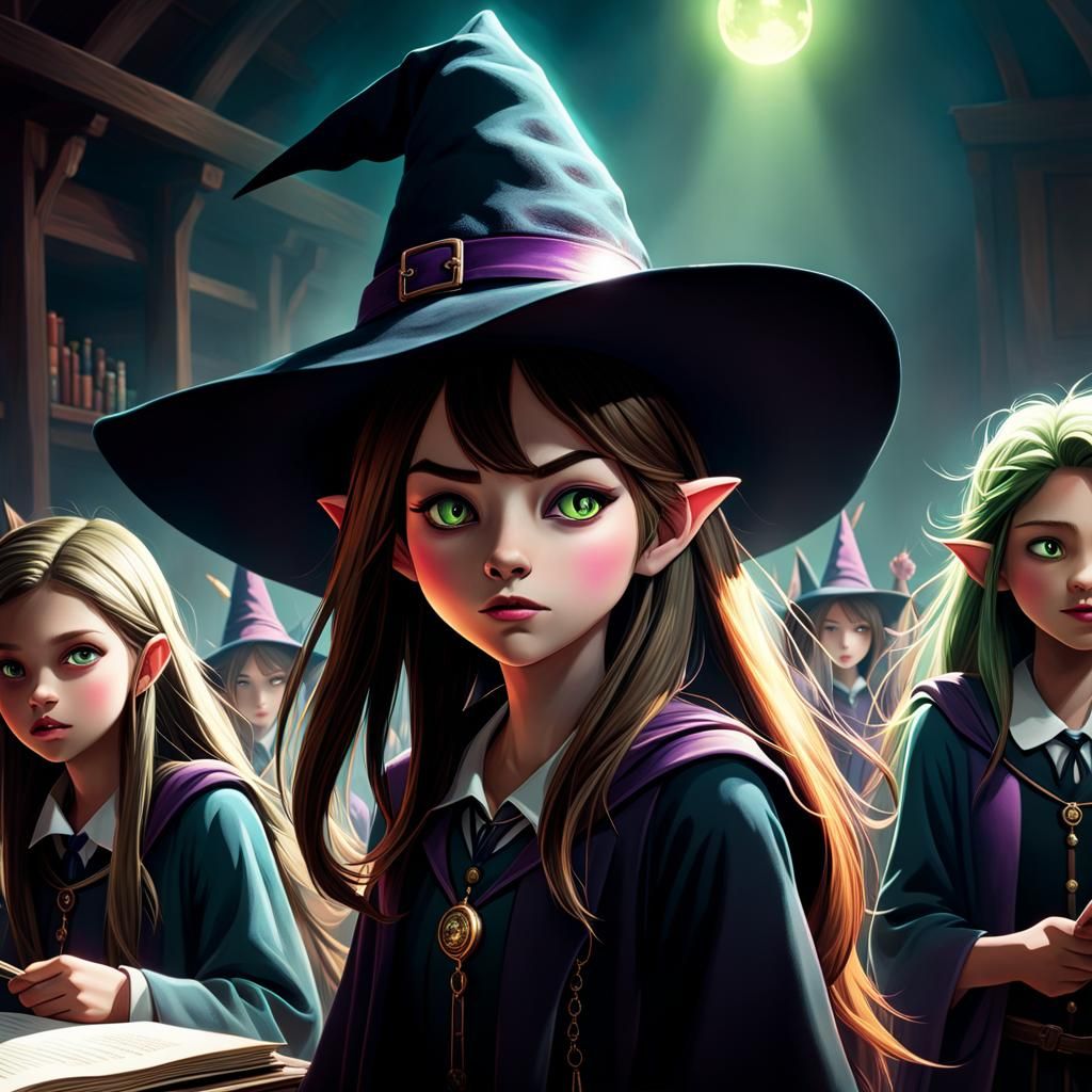 Young Witch Turns Classmates into Trolls