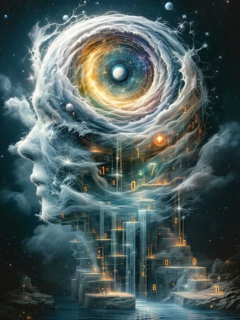 Surreal Numberscape with Waves and Cosmic Hospital