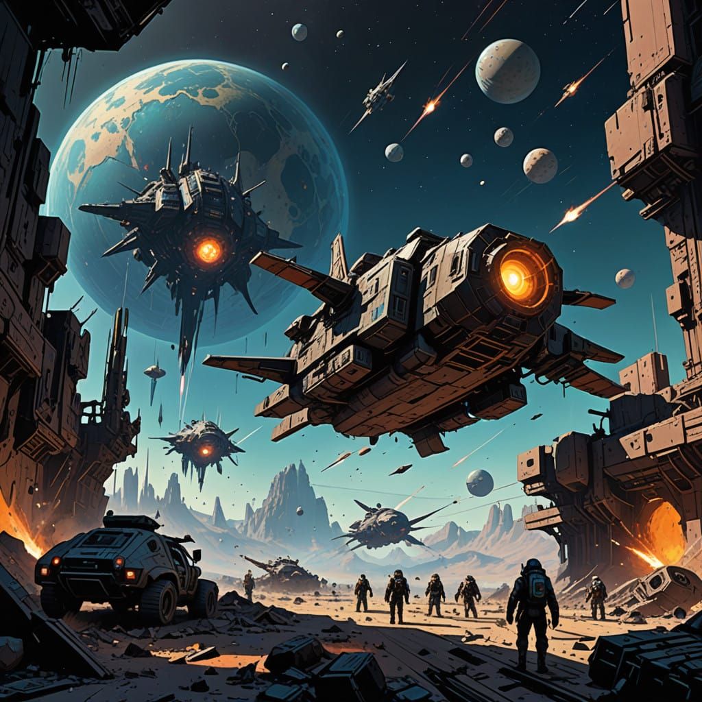 Epic Space Battle in a Ravaged Expanse