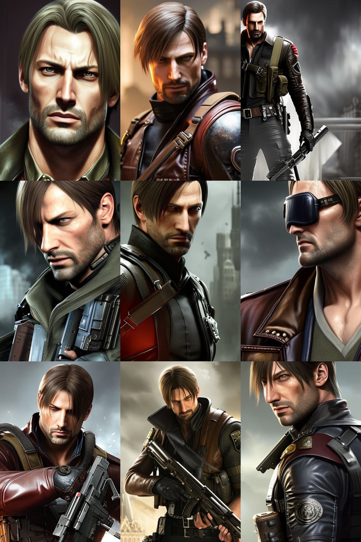 Leon Scott Kennedy: Resident Evil 4 Remake Digital Painting