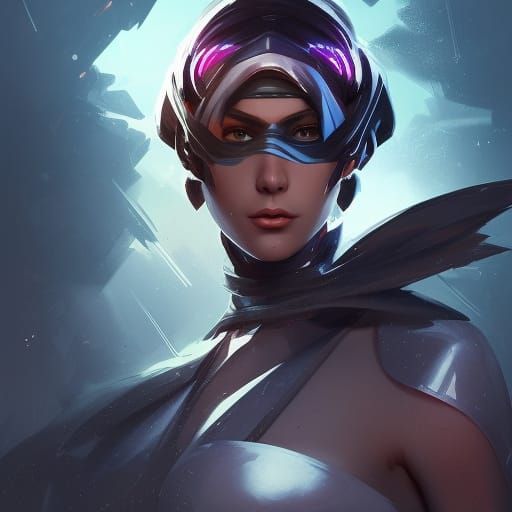 Hyperdetailed Cyber Ninja Portrait in Unreal Engine 5