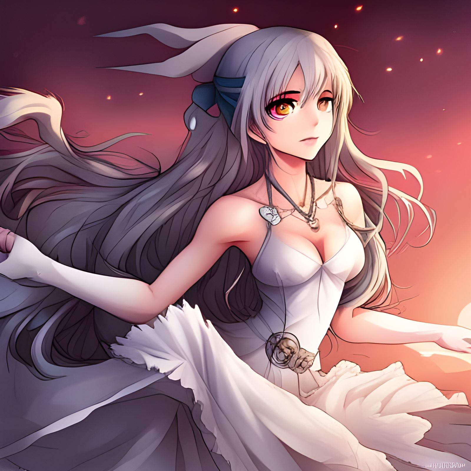 Gothic Witch in Japanese Anime Style