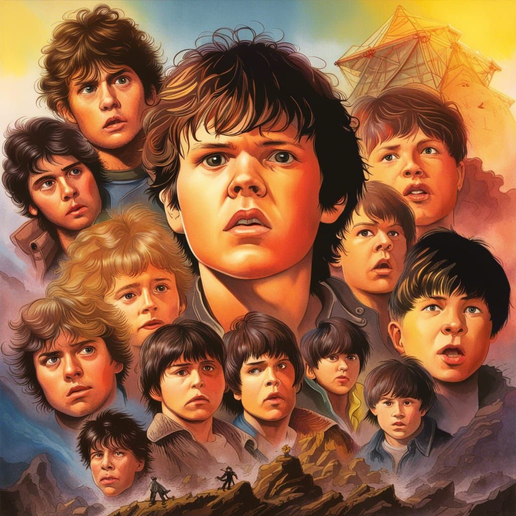 Goonies Movie Poster in 1980s Style
