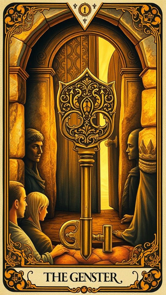 A close-up illustration of the Key Lenormand card in the Hor...