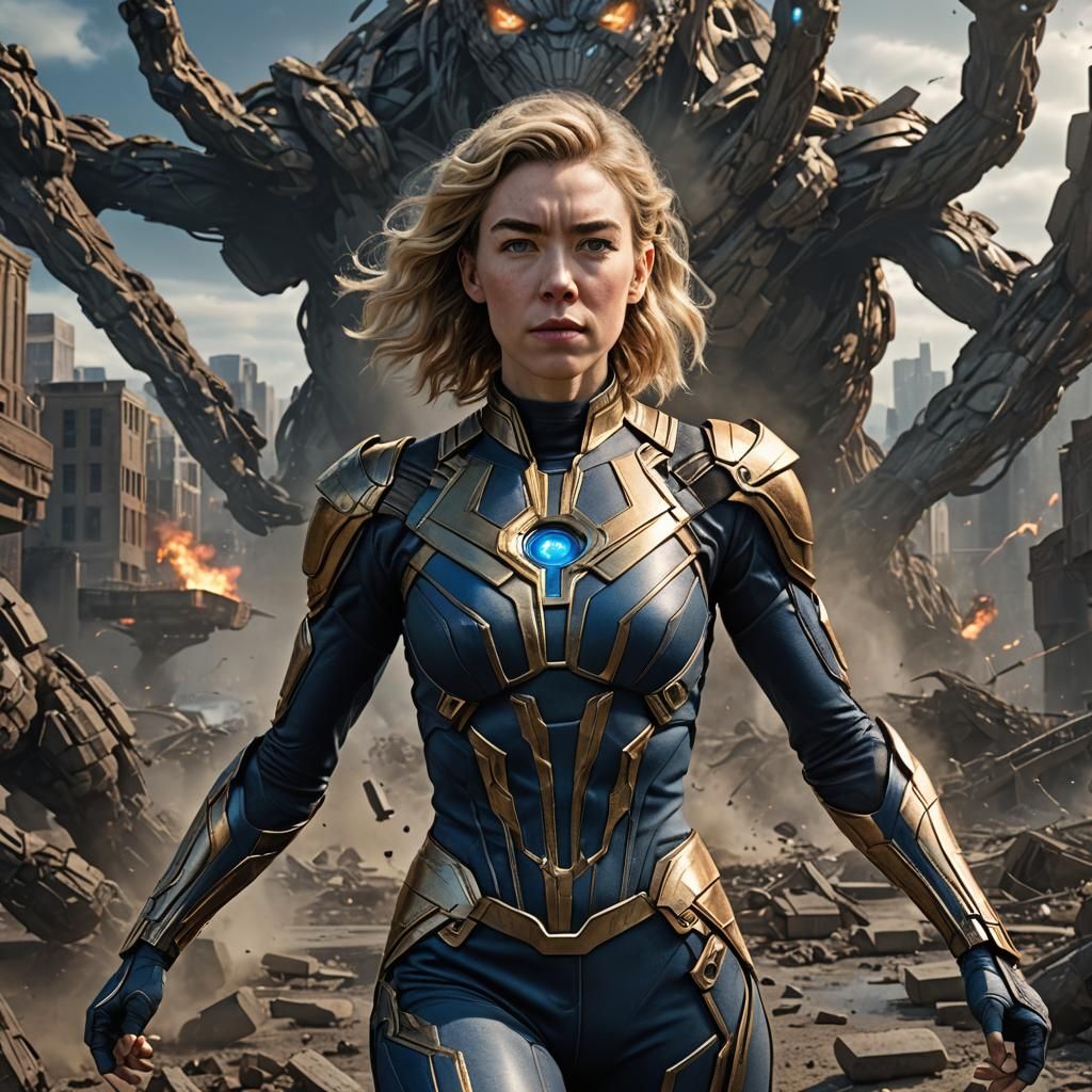 Vanessa Kirby as Sue Storm: Detailed Matte Painting