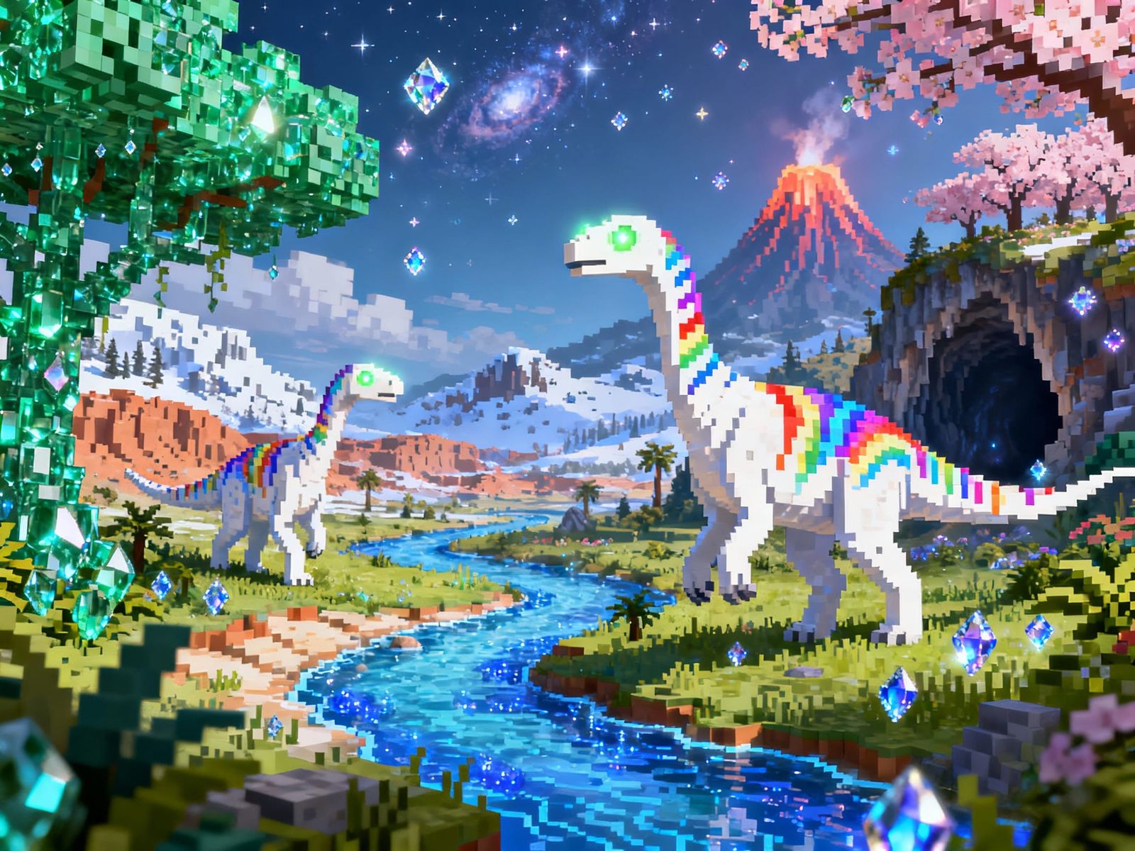 Enchanted Island Paradise: Pixel Art & Hyper-Realistic Fanta...