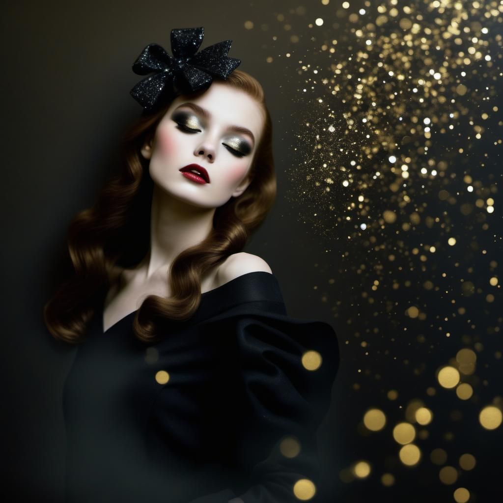 Noir Scene of Shimmering Sparkle