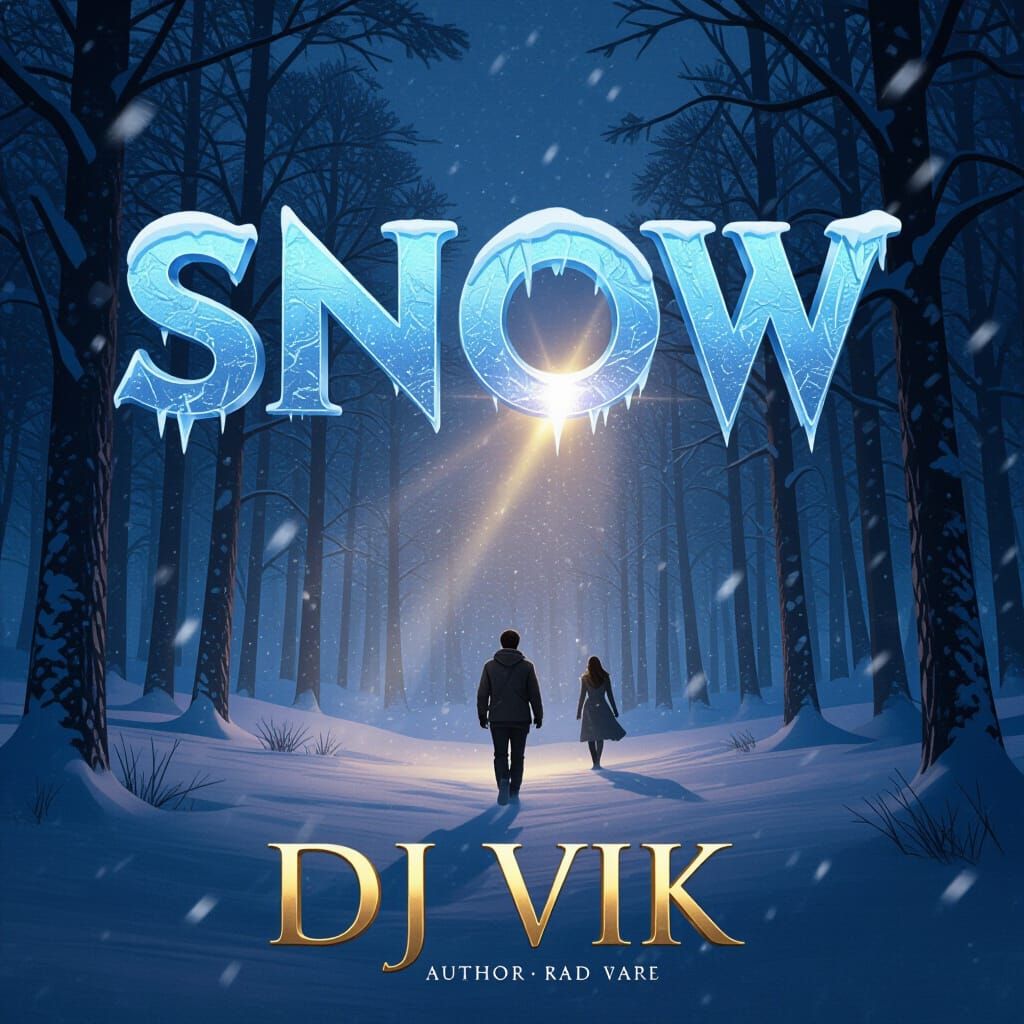 Epic Forest Snowstorm with Light and Figures