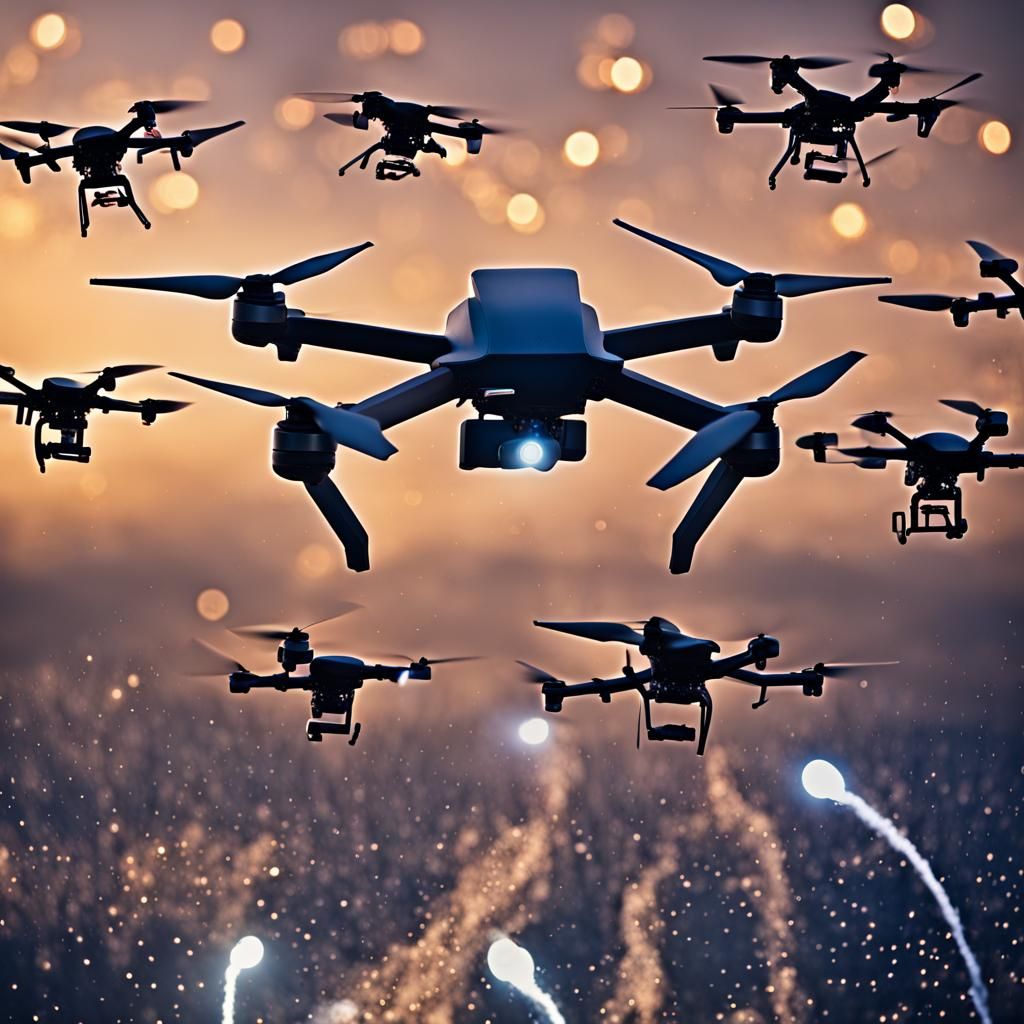 Drones Spell Out 'Happy New Year' at Night