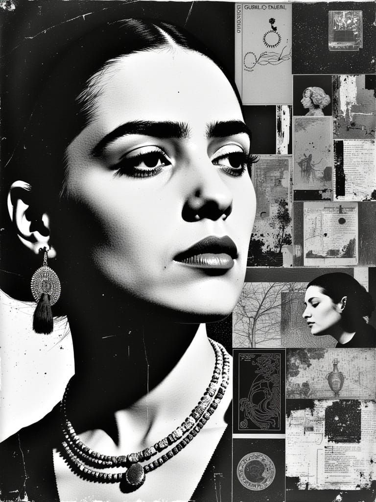 Vibrant Bohemian Portrait in Iridescent Hues and Geometric P...