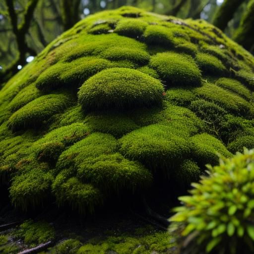 Detailed Image of Green Moss in Nature