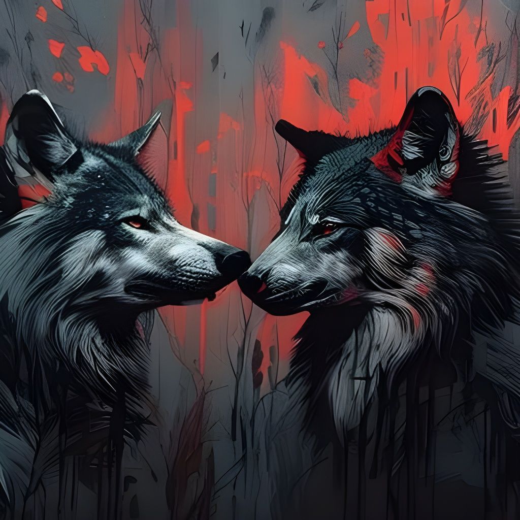 Magnificent Wolves in Forest Speedpaint