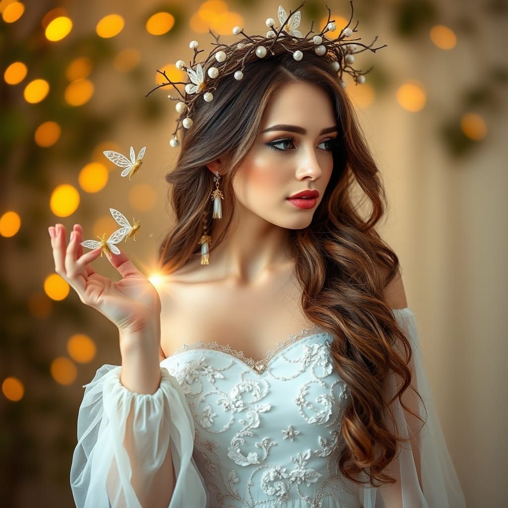 Ethereal Fairy Queen in Studio Portrait