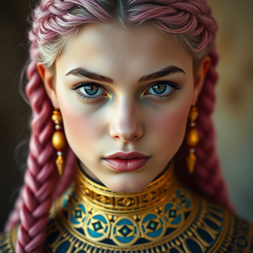 Regal Egyptian Princess in Golden Splendor