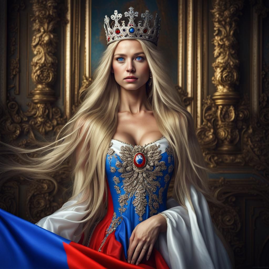 Russia as a Beautiful Woman in HDR