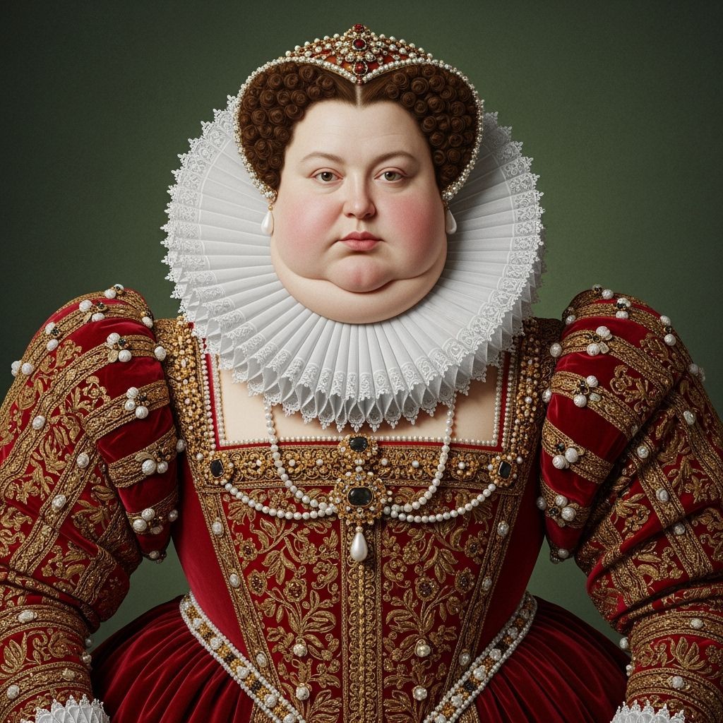 Elizabethan Portrait of a Fat Woman