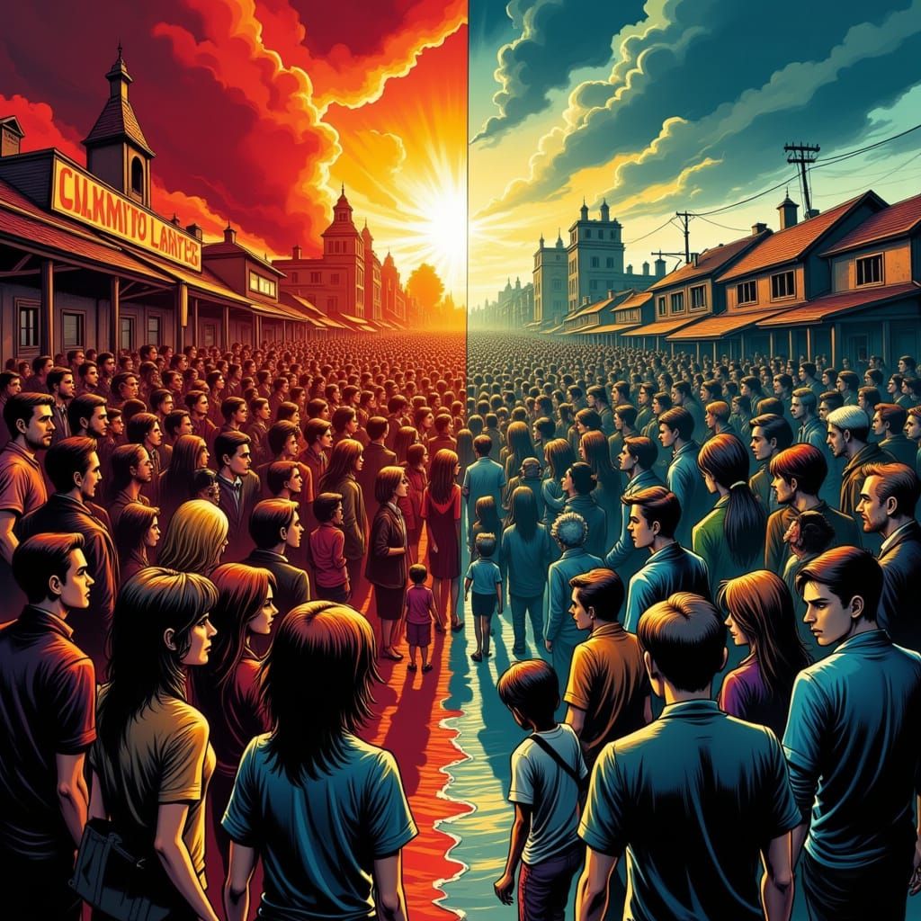 Agitation vs Motivation: Chaotic Crowd vs Peaceful Community