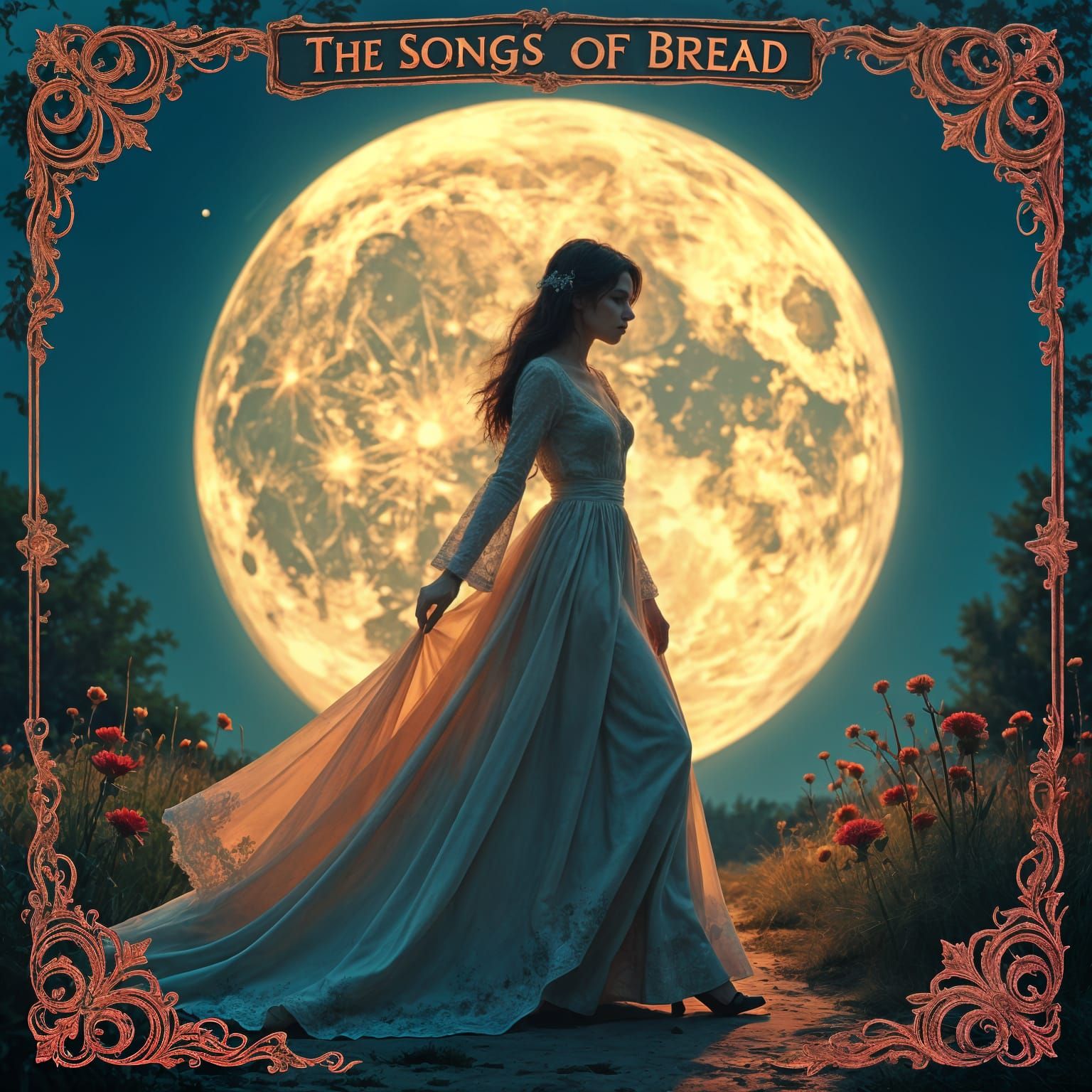 Dream Lady: Hyperrealistic Mixed-Media Portrait