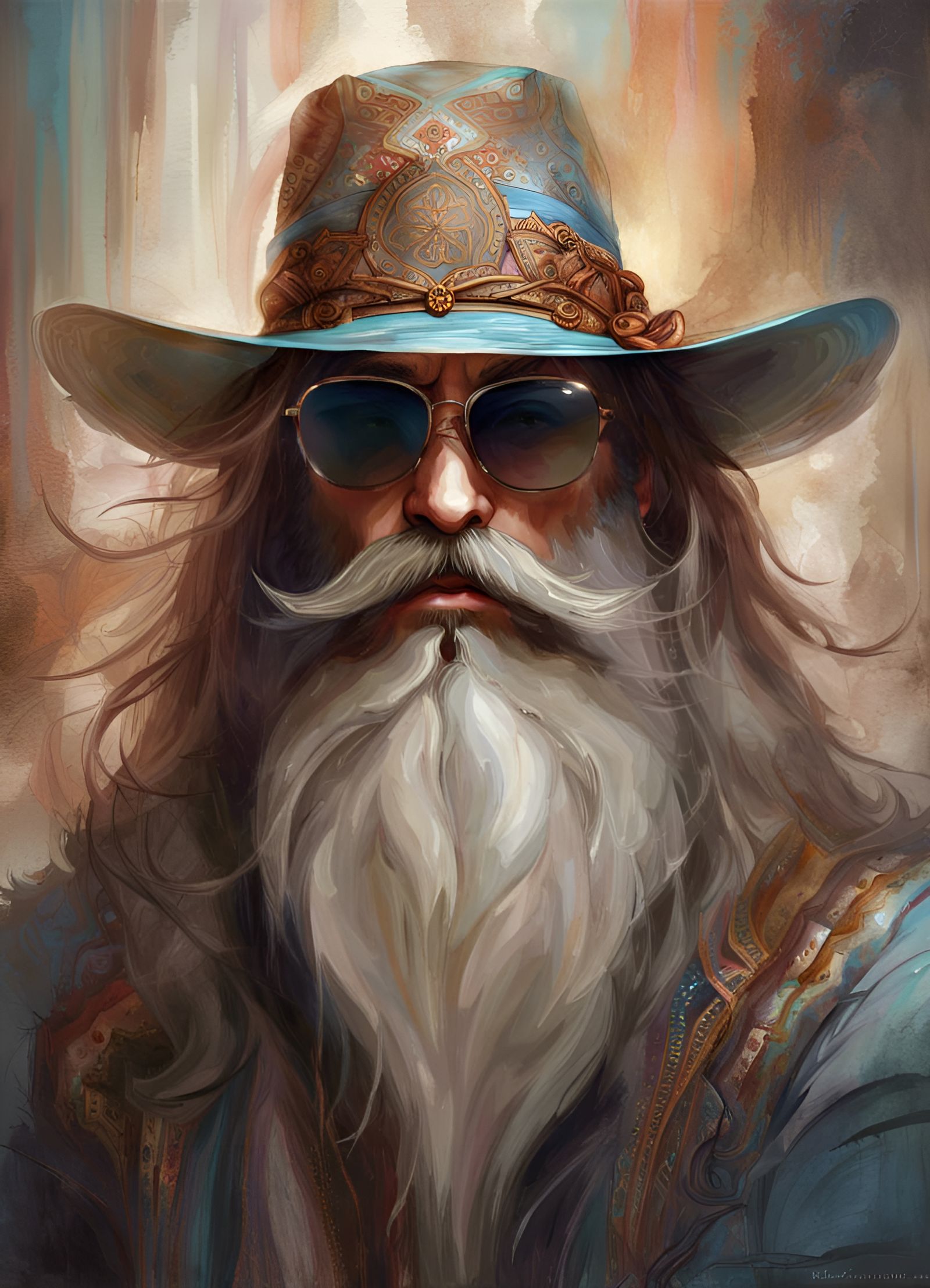 Detailed Portrait of a Hipster with Beard