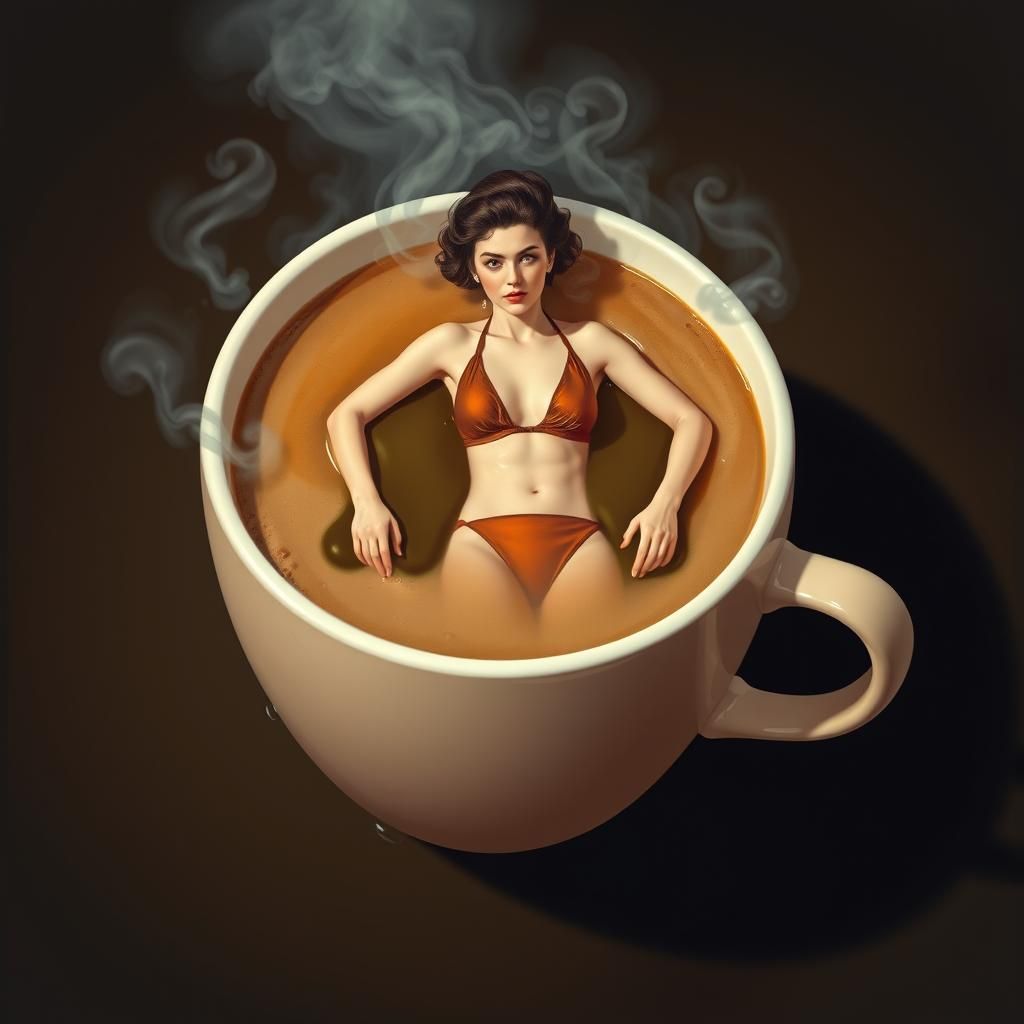 Swimming in Coffee: A Pop Surreal Dream