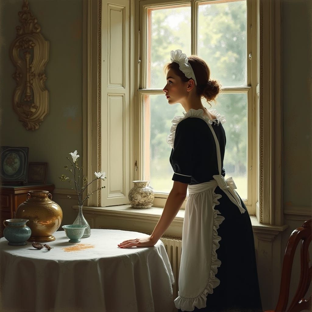 Longing French Maid in Soft Light