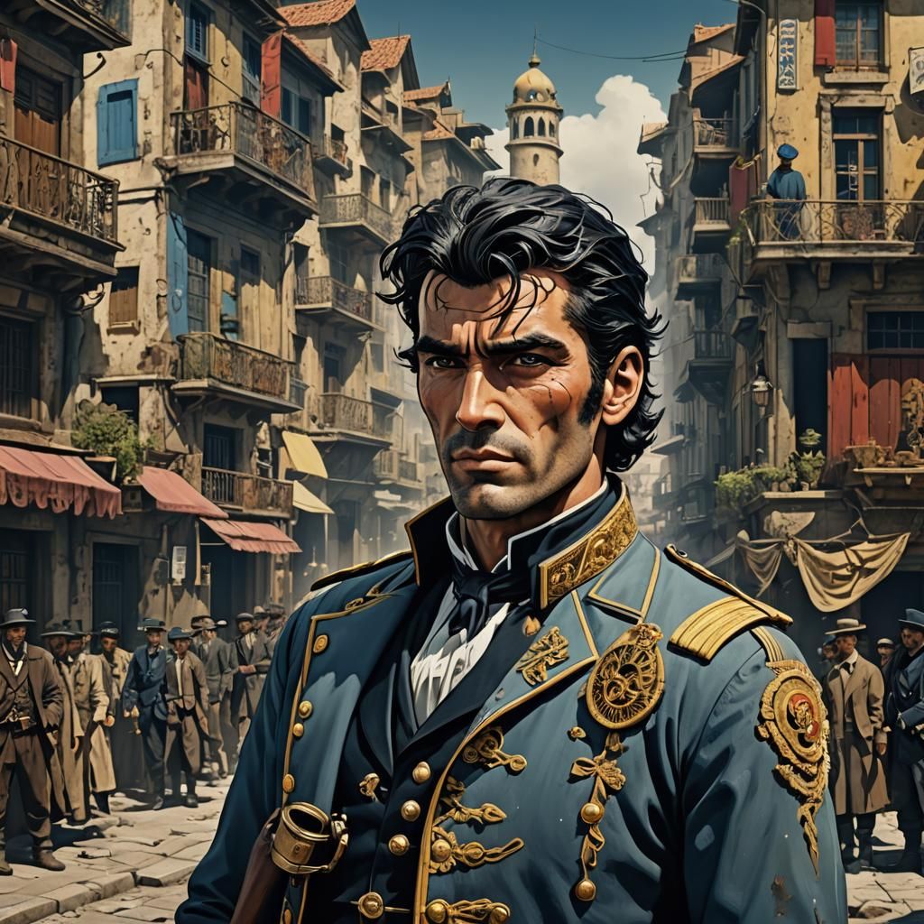 Detailed Portrait of Corto Maltese in Fantasy Style