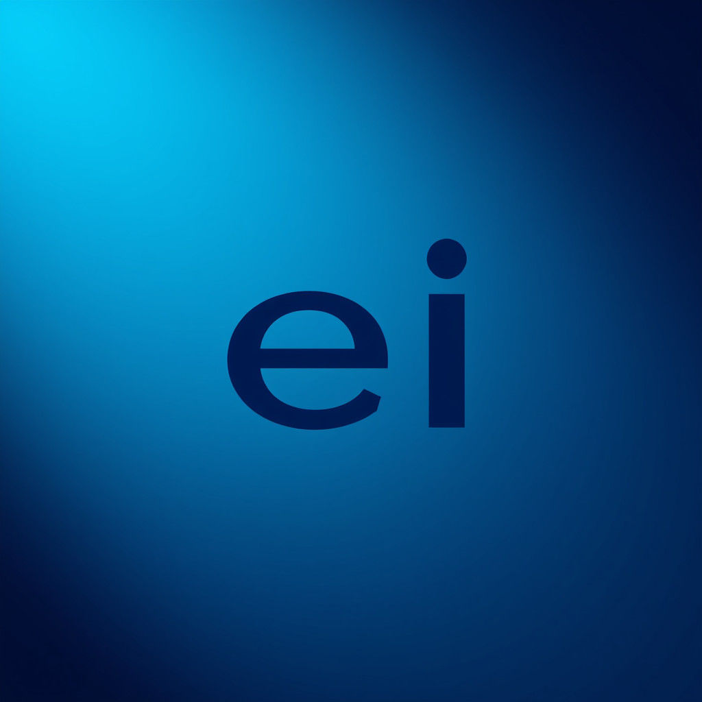 Modern "ei" Logo Design with Ticket Stub