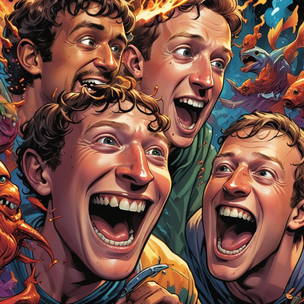 Comic Book Masterpiece: Peixe Agulha's Vibrant Laughter