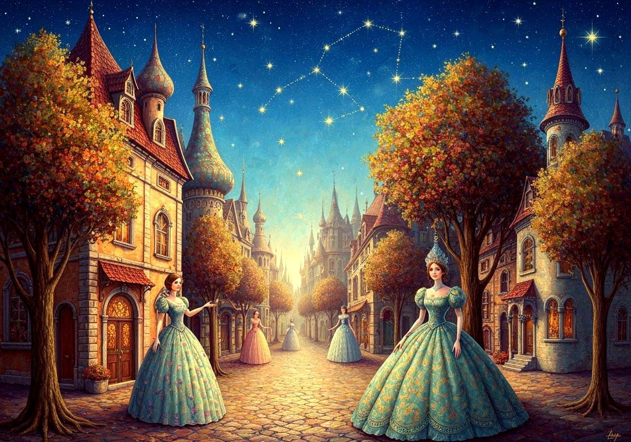 Animated World Dresses Up for a Grand Ball as Oil Painting