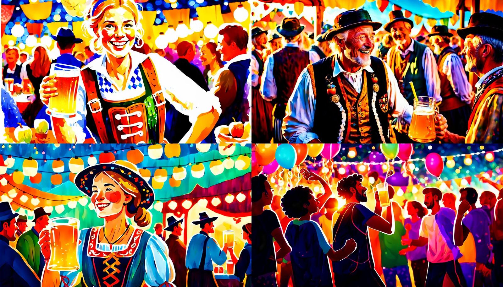 Oktoberfest: Enjoying Apple Juice at the Festival