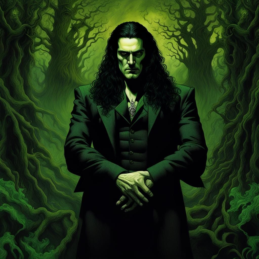 Gothic Green Man Detailed Matte Painting