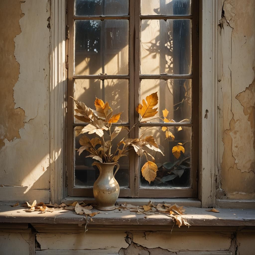 Baroque Still Life: Light Through a Broken Window