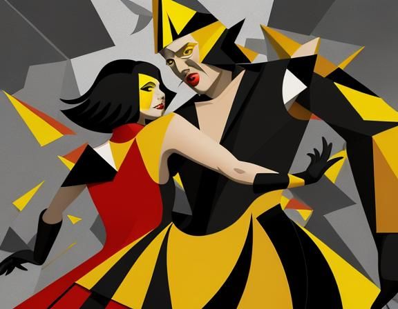 Dancing with the Devil: Cubist Matte Painting