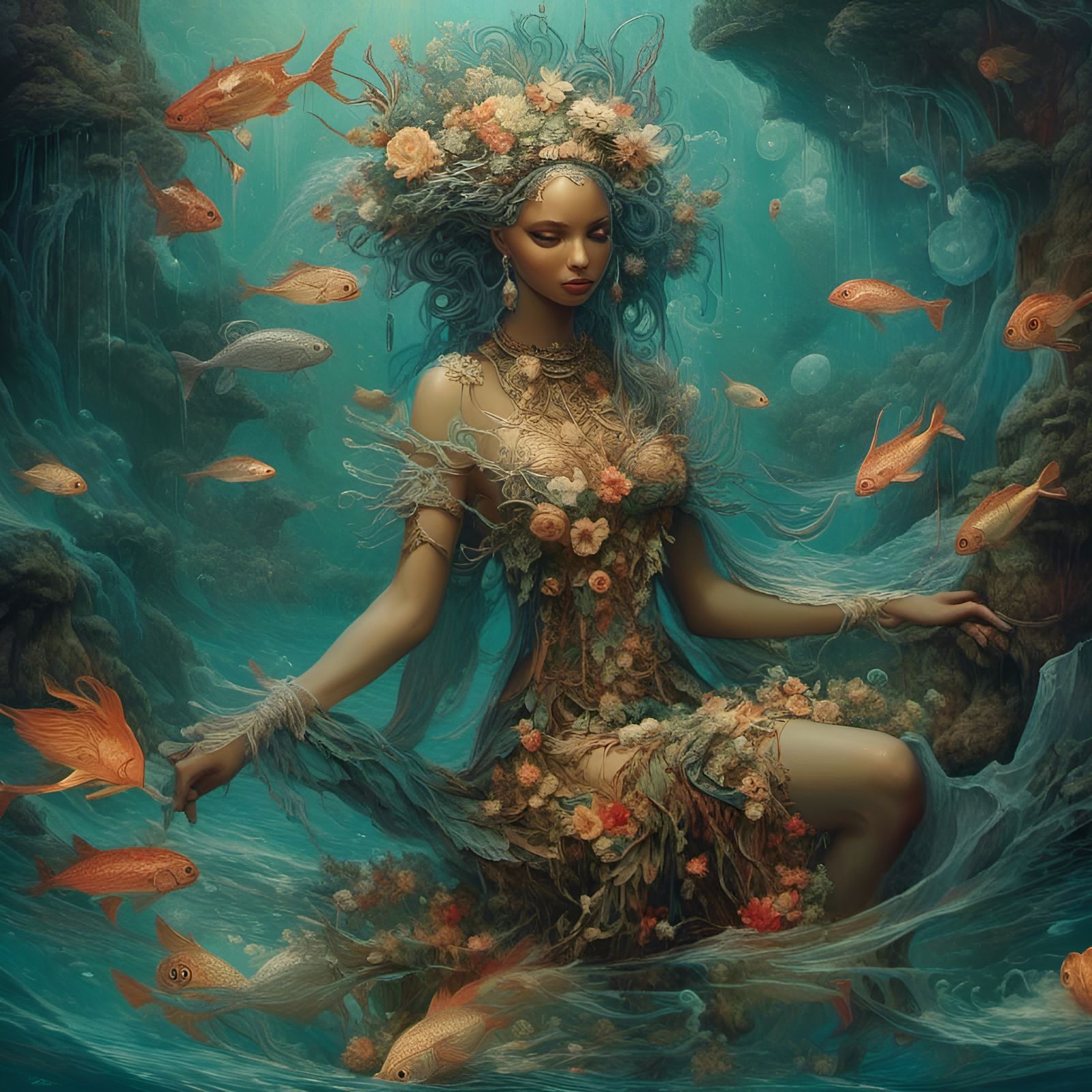 The Sea Monster Skylla Grips the Cliffside