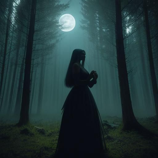 Moonlit Whispers: A Cinematic Nature Scene