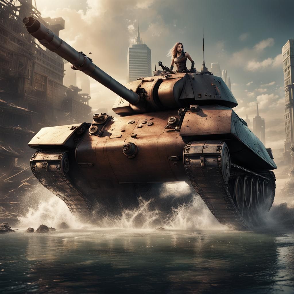 Dystopian Survivor Battles Mega-Corp in War Tank