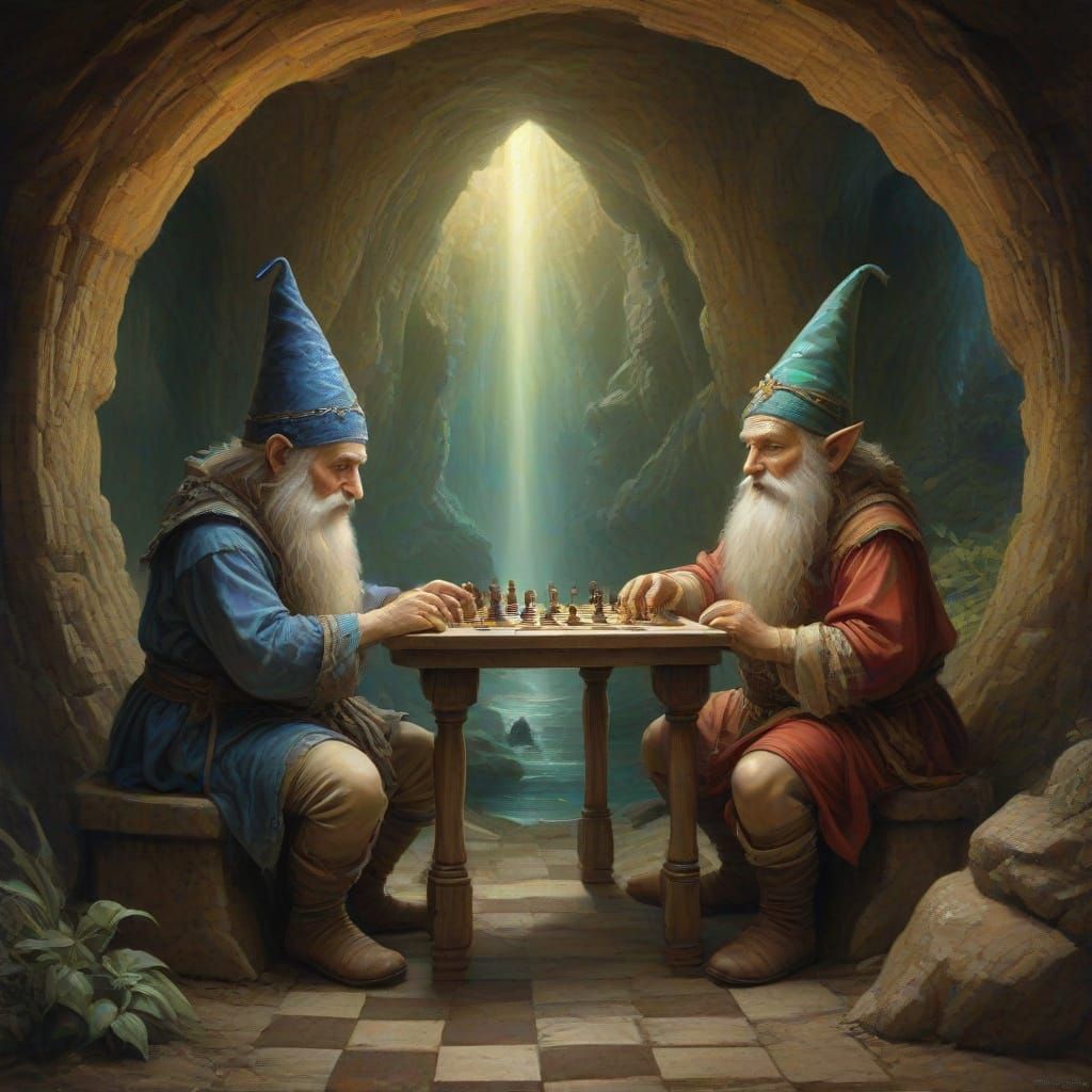 Gnomes Playing Chess