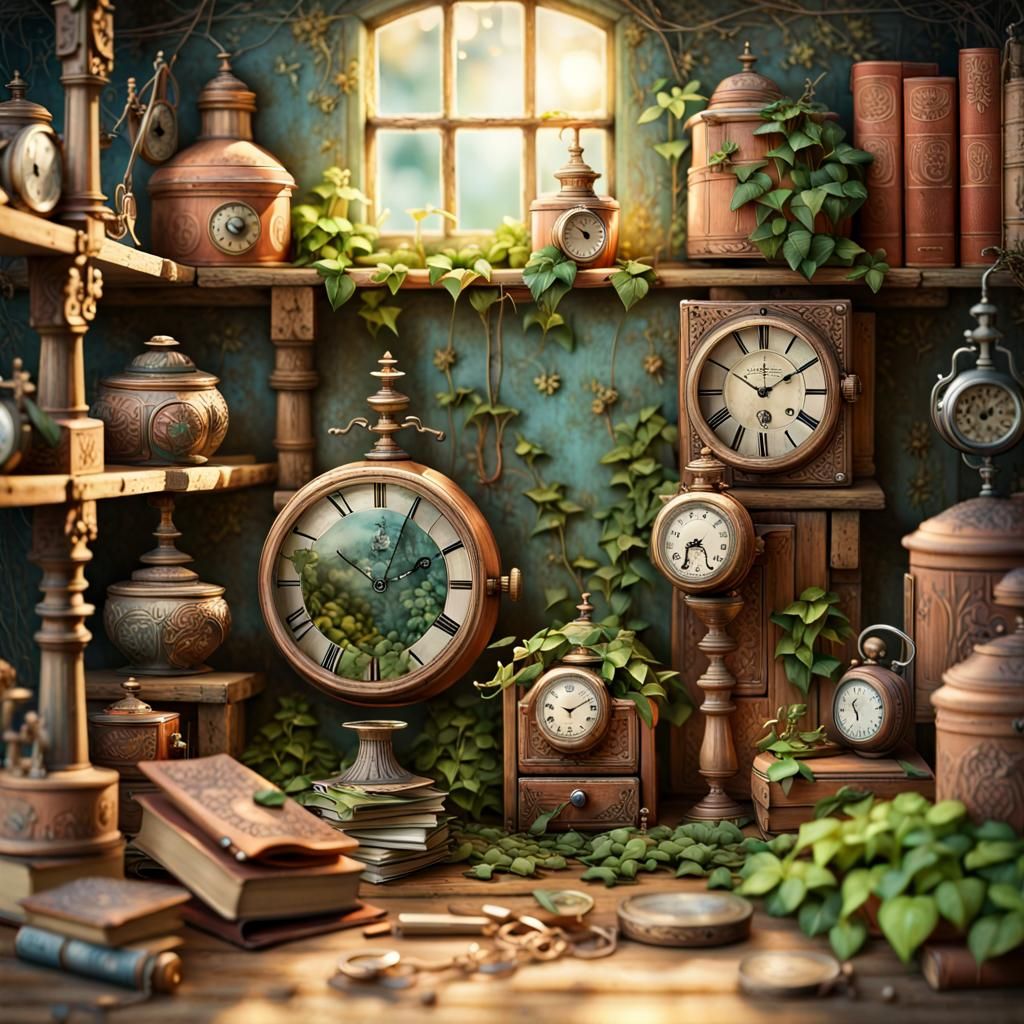 Enchanted Pop-Up Watchmaker's Workshop in Pastel Colors