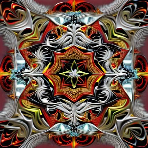 Colorful Abstract Fractal Vector Design