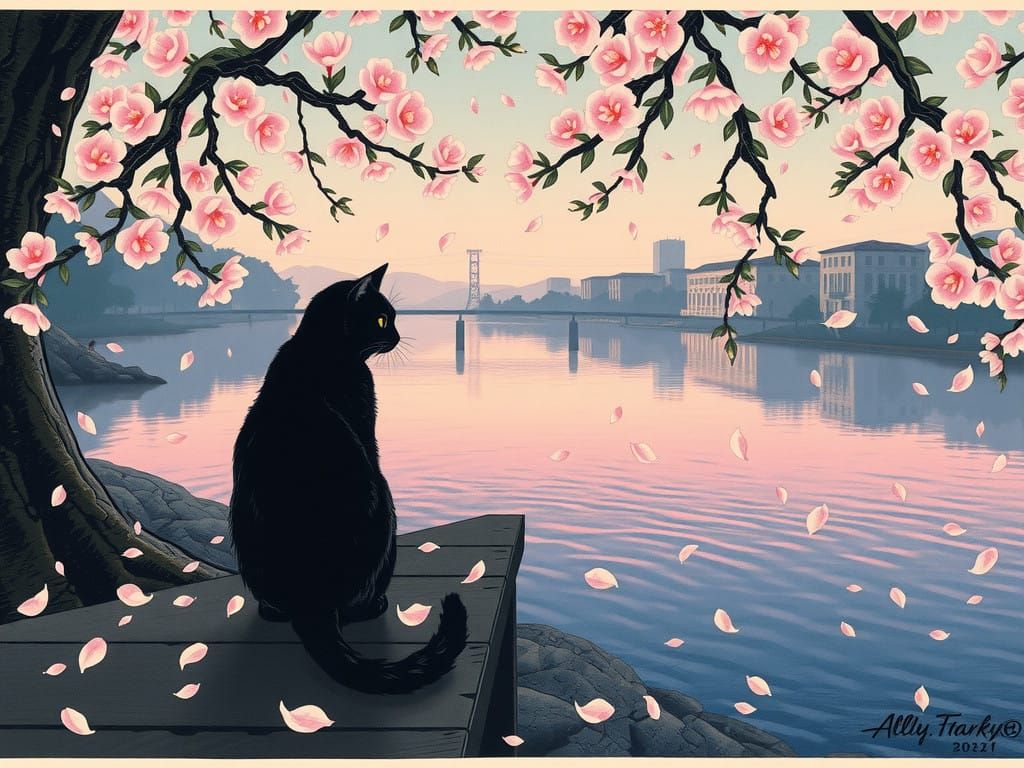 Whispers of Serenity: A Tranquil Cat on Woodbridge