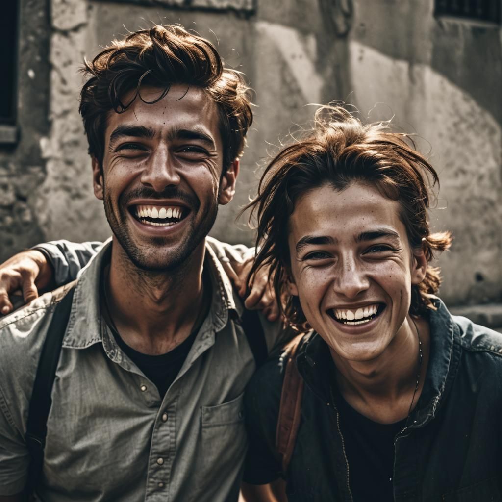 Friends Photobombed: High-Contrast Dramatic Photography