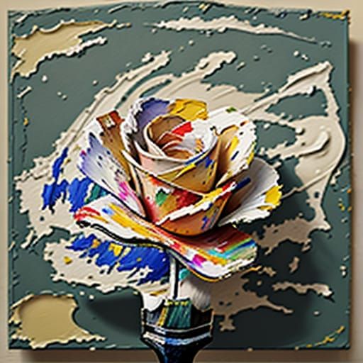 Impasto Oil Painting With Thick Textured Paint