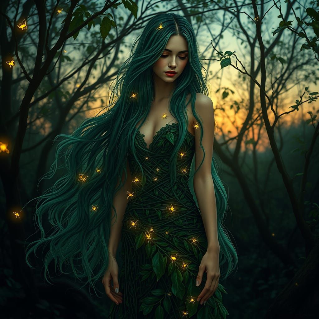 Ethereal Goddess of the Emerald Grove