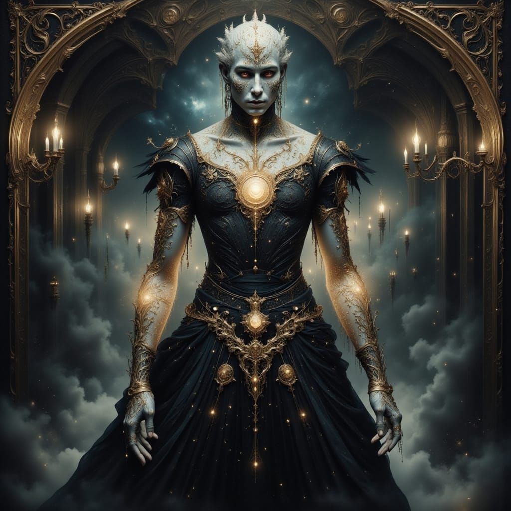 Shimmering Ghostly Figure in Renaissance Style