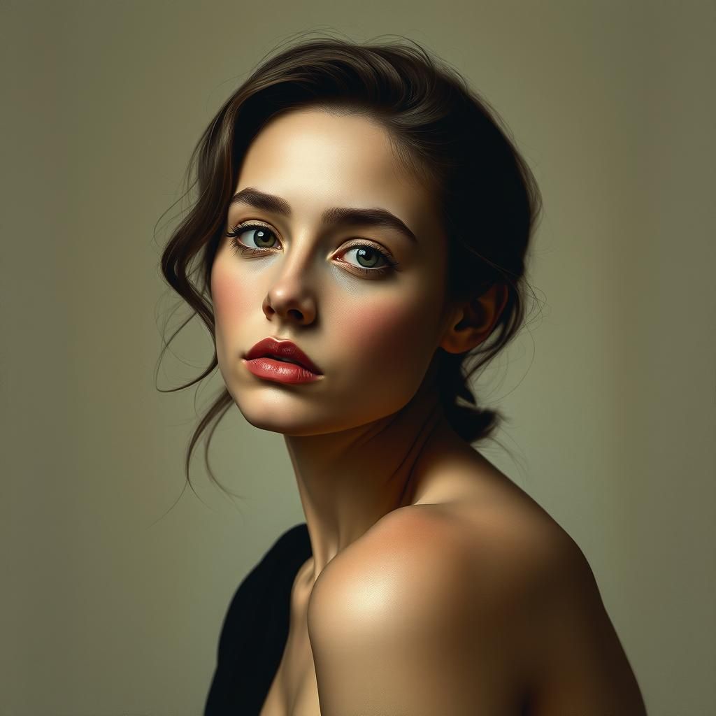 Elegant Woman Portrait in Renaissance Style