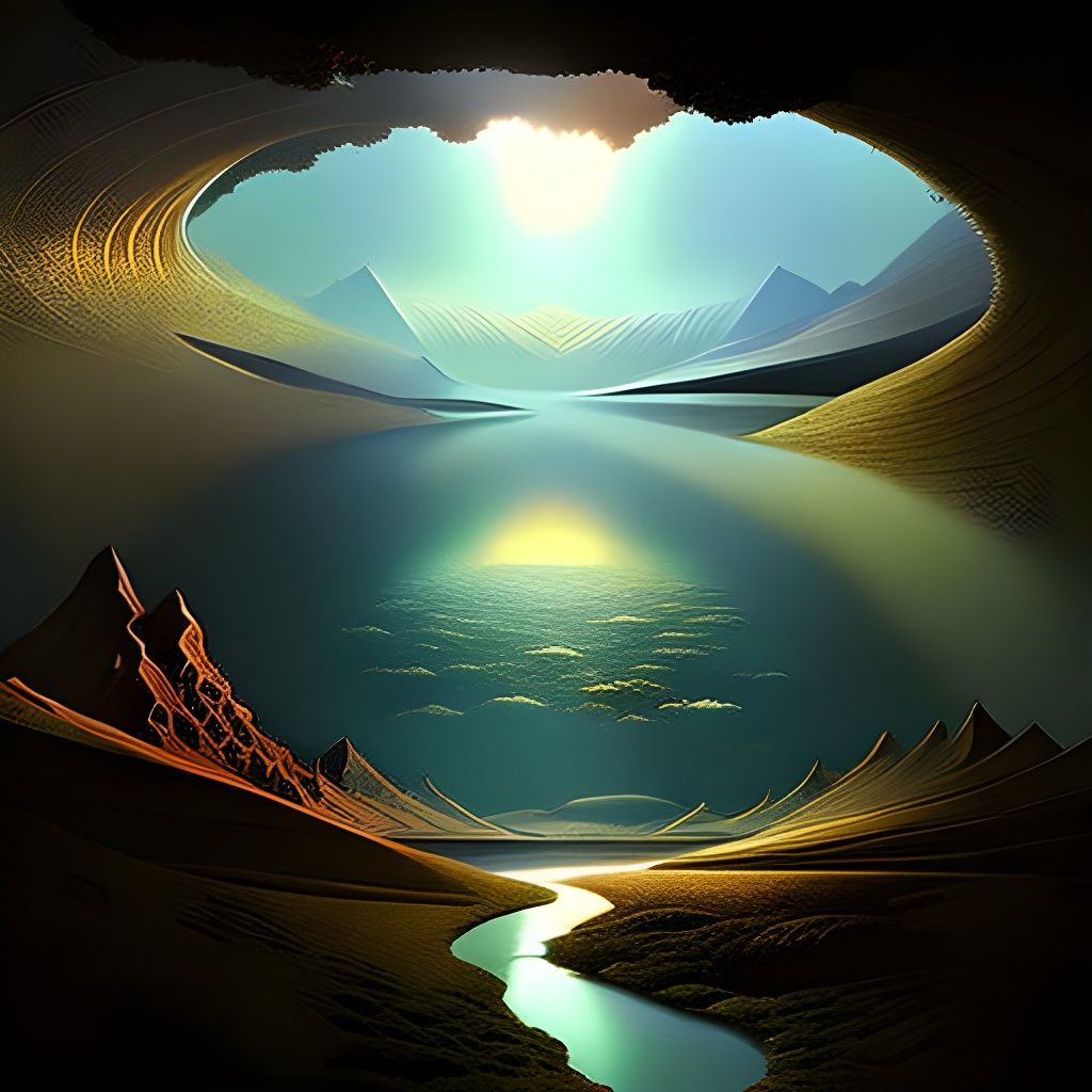 Elegant Iridescent Landscape in Warm Tones